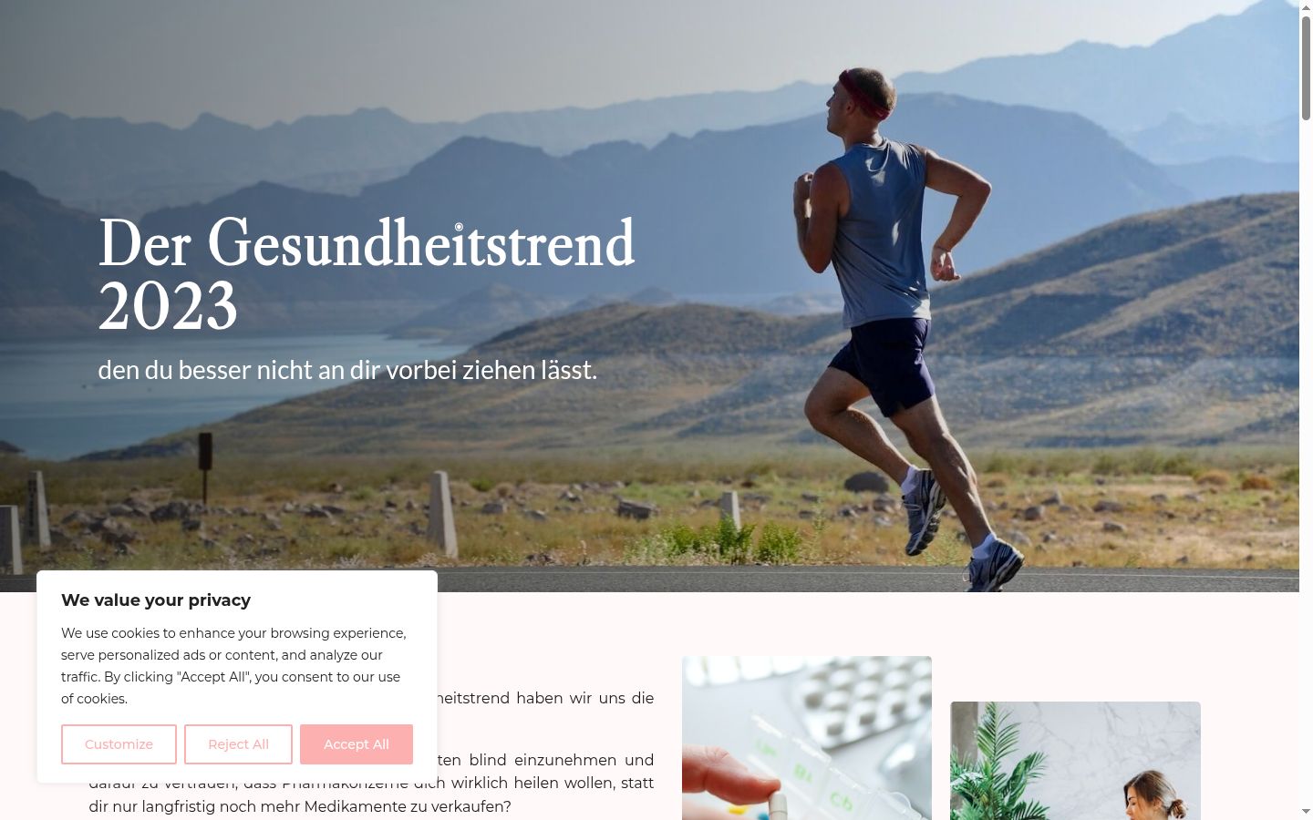 Screenshot tal-banner tal-kunsens muri qabel kwalunkwe interazzjoni