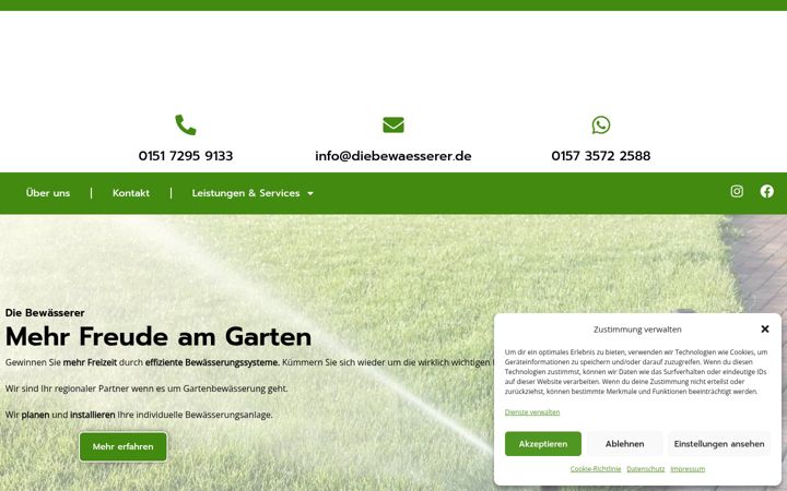 Snímek obrazovky die-bewaesserer.de