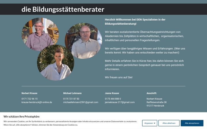 Skærmbillede af die-bildungsstaettenberater.de
