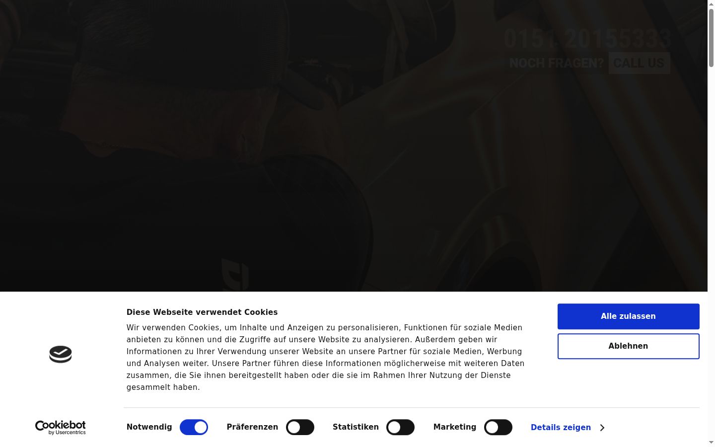 Capture d'écran de la bannière de consentement affichée avant toute interaction