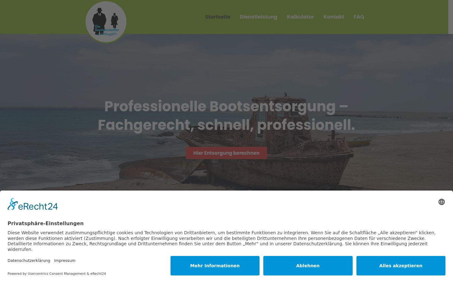 Screenshot del banner di consenso mostrato prima di qualsiasi interazione