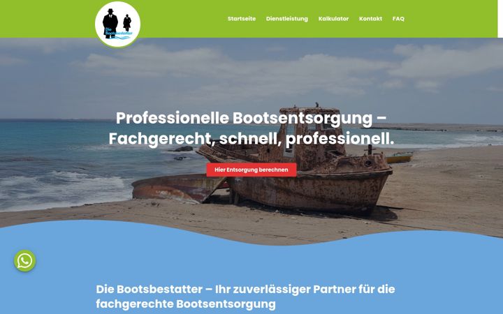 Skærmbillede af die-bootsbestatter.de