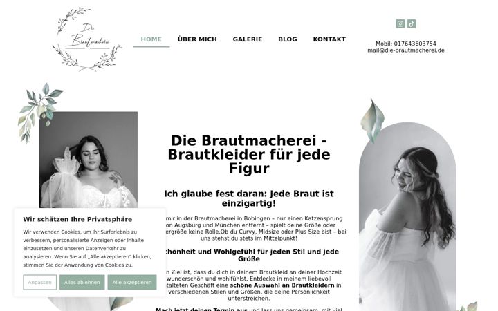 Skærmbillede af die-brautmacherei.de
