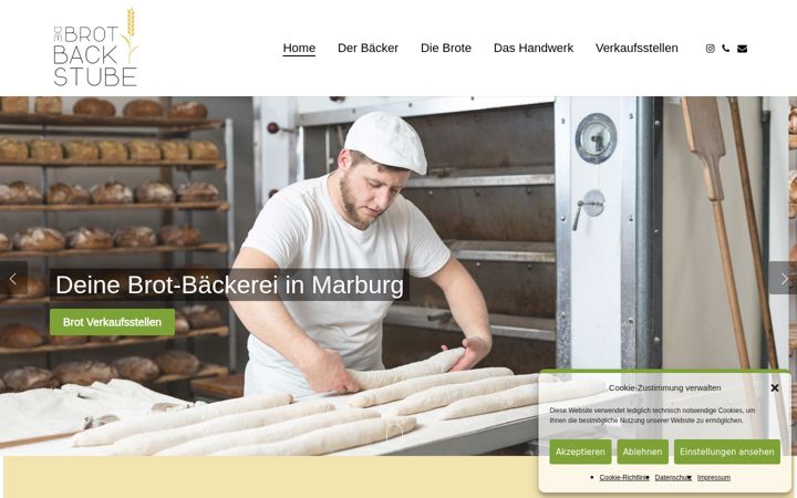 Snímek obrazovky die-brotbackstube.de