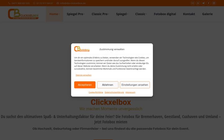 Snímek obrazovky die-clickxelbox.de