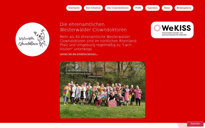 Snímek obrazovky die-clowndoktoren.de