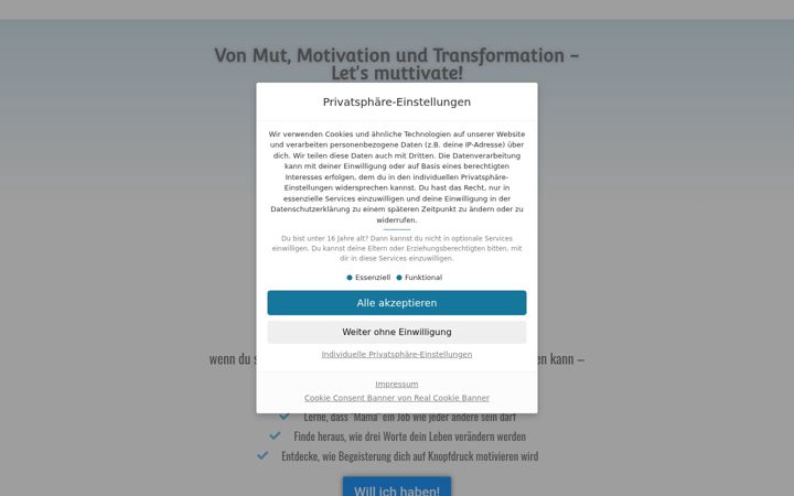 Snímek obrazovky die-coachpilotin.de