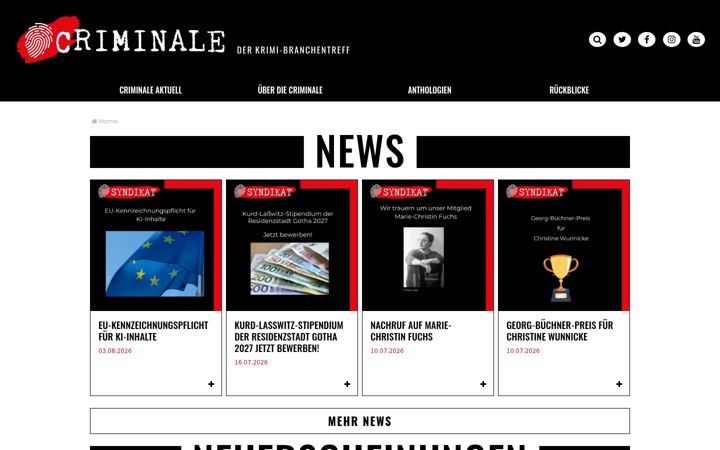 Snímek obrazovky die-criminale.de