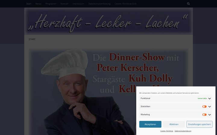 Snímek obrazovky die-dinner-show.de