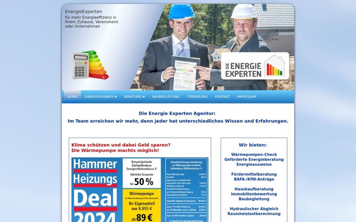 Ekraanipilt saidist die-energieberatungsagentur.de