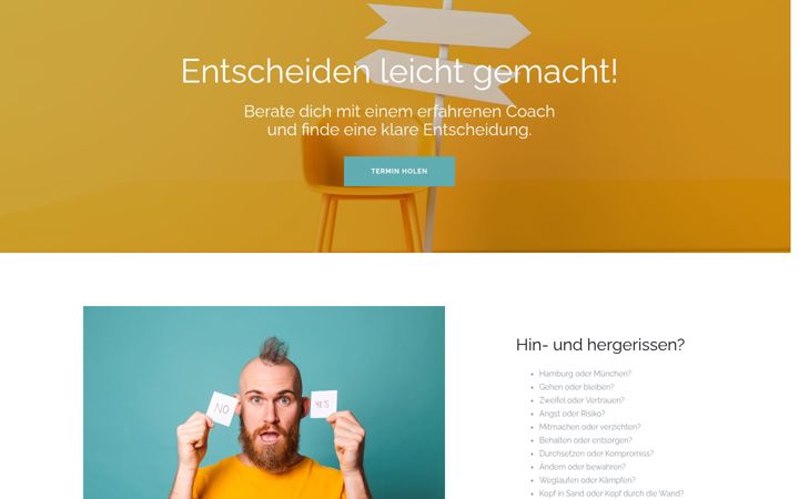 Screenshot ta' die-entscheidungsfinder.de