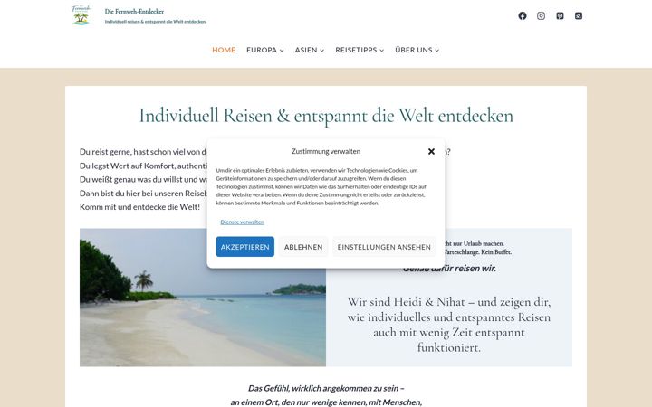 Screenshot of die-fernweh-entdecker.de