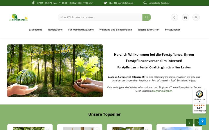 Screenshot of die-forstpflanze.de