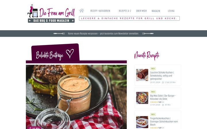 Screenshot of die-frau-am-grill.de