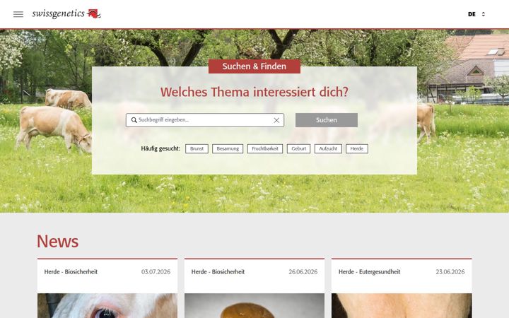Snimka zaslona za die-fruchtbare-kuh.ch