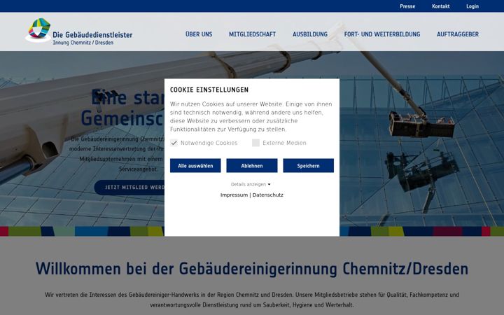 Screenshot di die-gebaeudedienstleister-sachsen.de