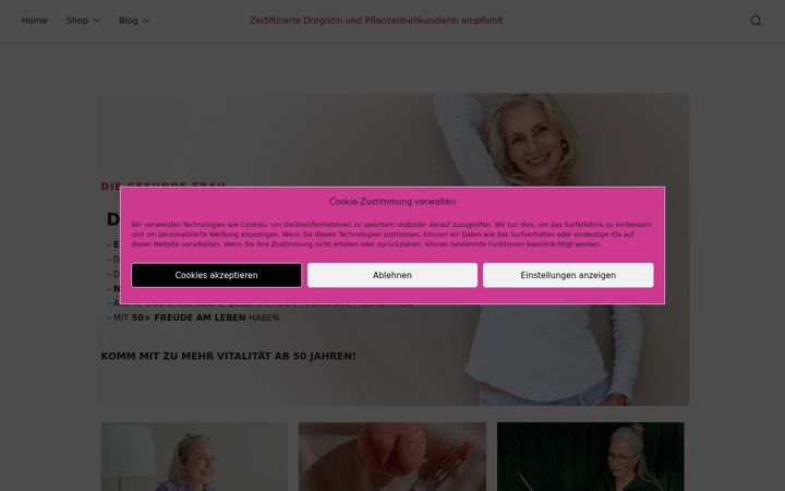 Snímek obrazovky die-gesunde-frau.de