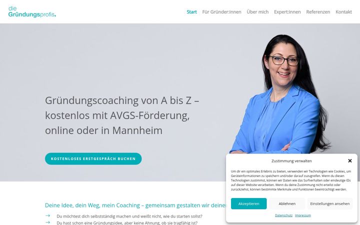 Екранна снимка на die-gruendungsprofis.net