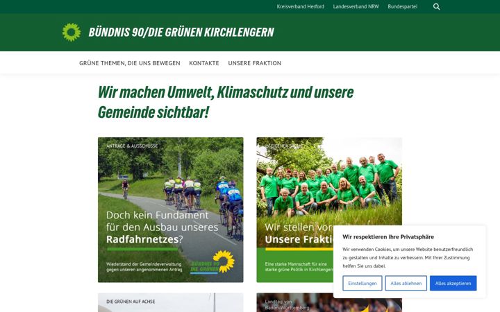 Screenshot of die-gruenen-kirchlengern.de