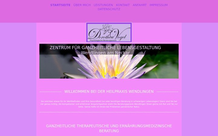 Screenshot of die-heilpraxis-wendlingen.de