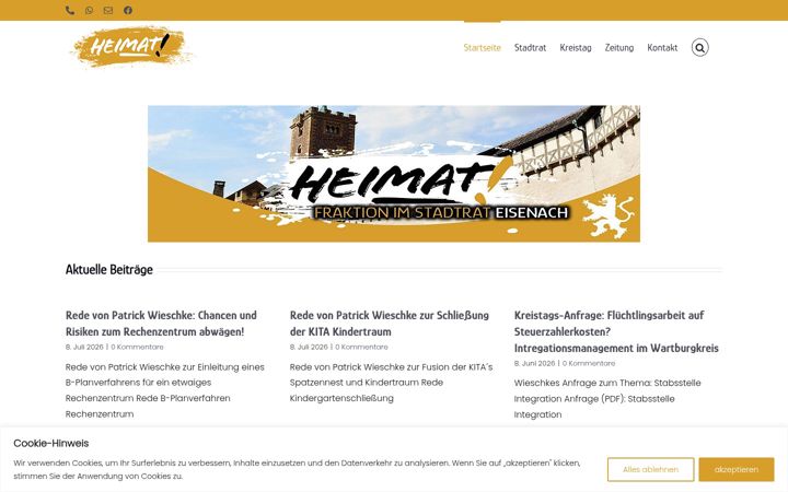 Screenshot of die-heimat-eisenach.de