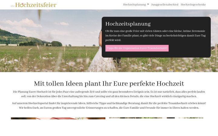 Screenshot of die-hochzeitsfeier.de