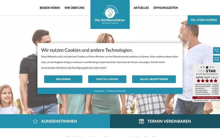 Screenshot di die-hoermanufaktur.de