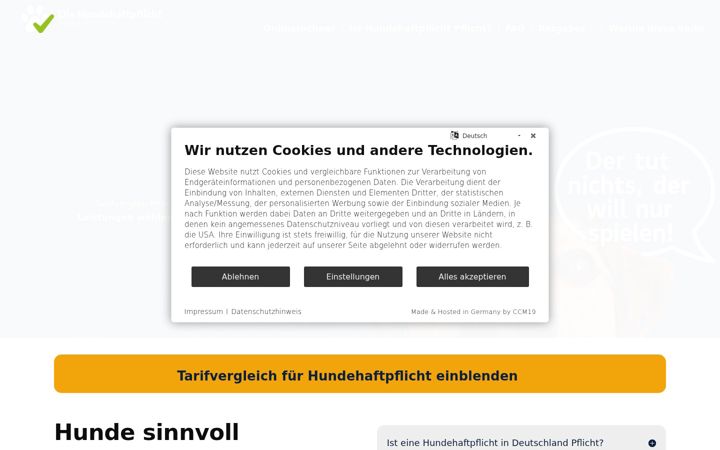 Screenshot of die-hundehaftpflicht.de