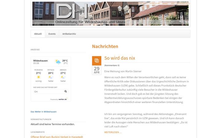 Zrzut ekranu die-hunte.de