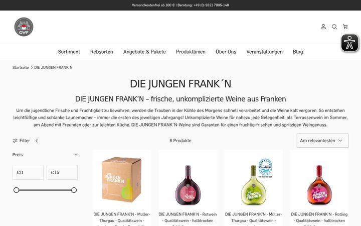 Snímek obrazovky die-jungen-frankn.de