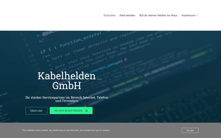 Snímek obrazovky die-kabelhelden.de