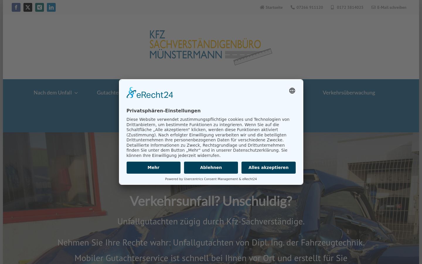 Zrzut ekranu banera zgody wyświetlanego przed jakąkolwiek interakcją