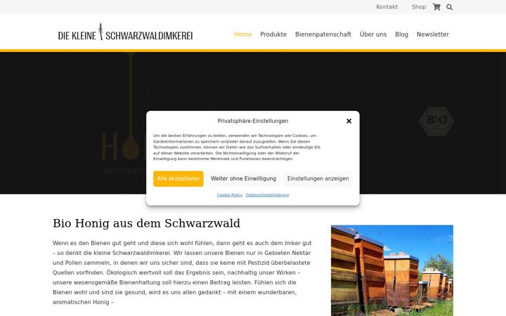 Screenshot of die-kleine-schwarzwaldimkerei.de