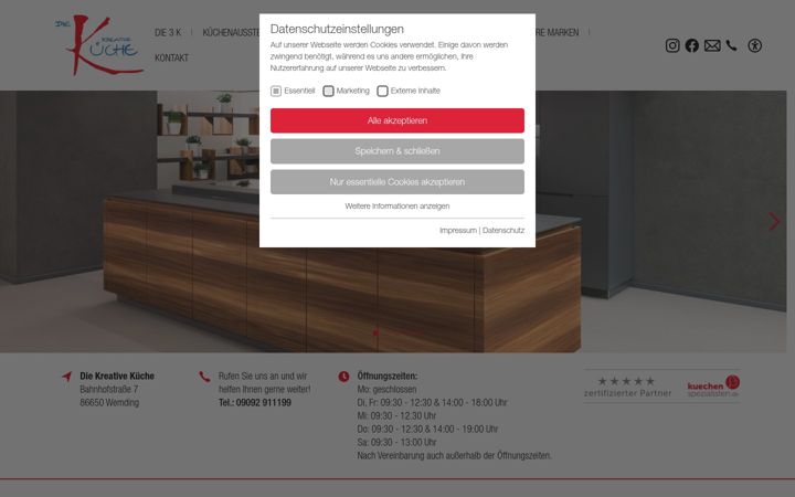 Screenshot of die-kreative-kueche.de