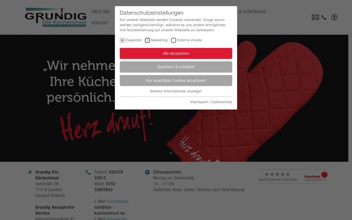 Screenshot of die-kuecheninsel.de