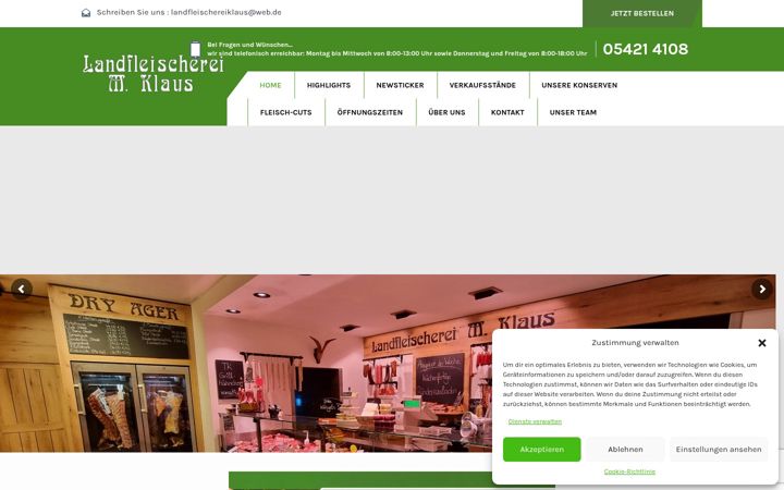 Zrzut ekranu die-landfleischerei.de