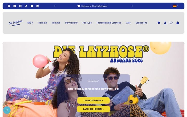Screenshot of die-latzhose.com