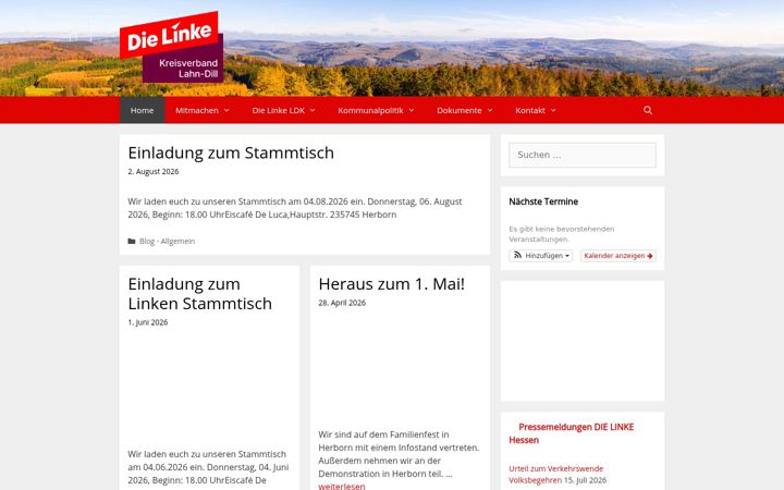 Screenshot του die-linke-ldk.de