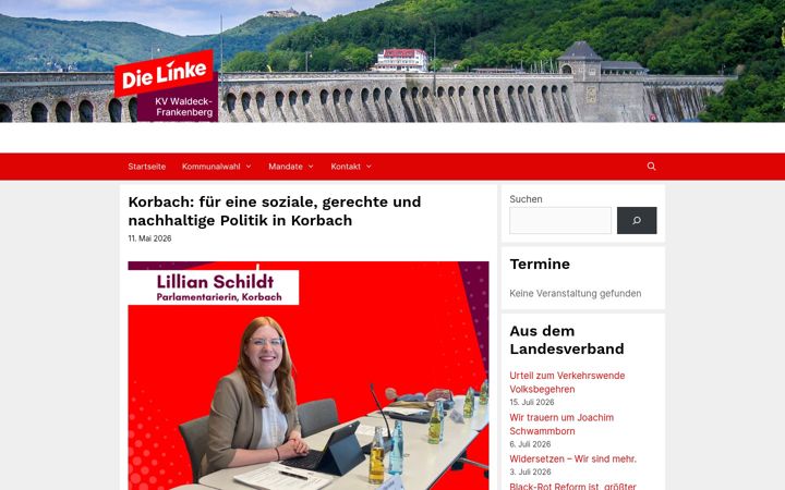 Screenshot του die-linke-waldeck-frankenberg.de