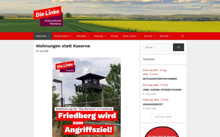 Screenshot του die-linke-wetterau.de