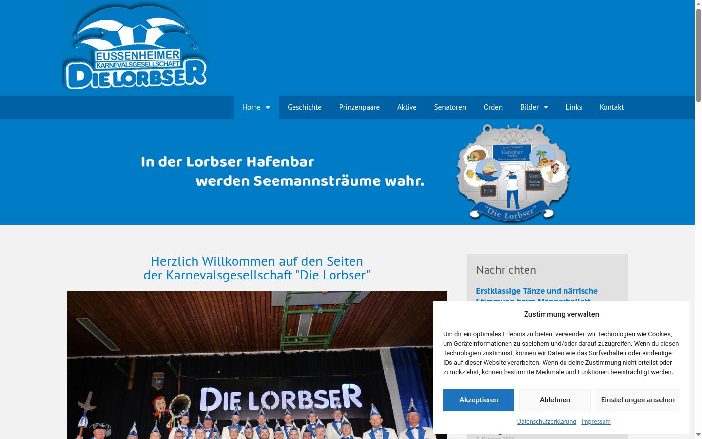 Screenshot tal-banner tal-kunsens muri qabel kwalunkwe interazzjoni