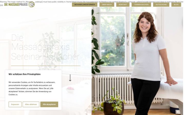 Screenshot of die-massagepraxis.ch