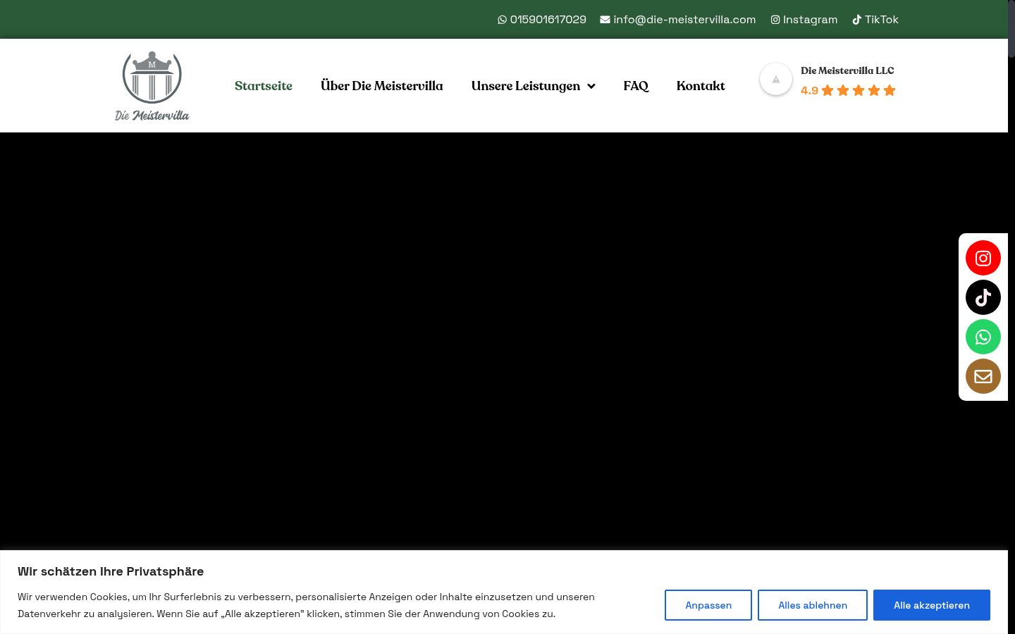 Screenshot del banner di consenso mostrato prima di qualsiasi interazione