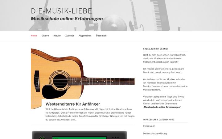 Screenshot von die-musik-liebe.de