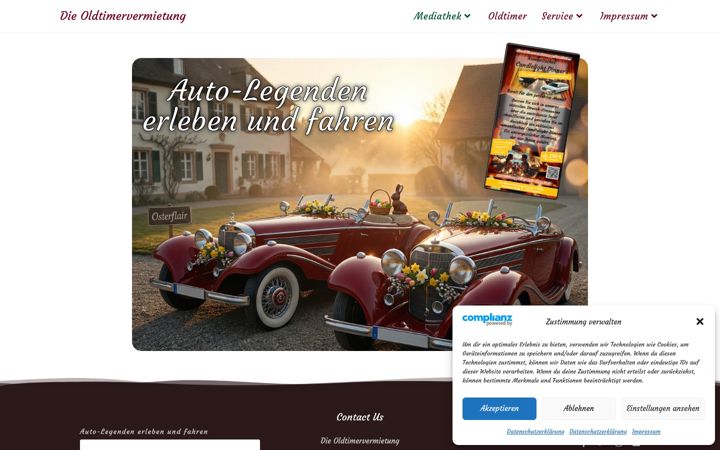 Screenshot of die-oldtimervermietung.de