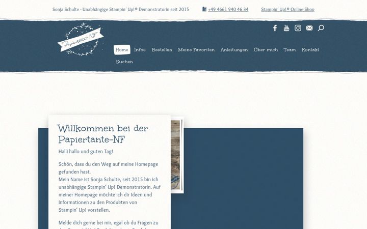 Screenshot of die-papiertante-nf.de