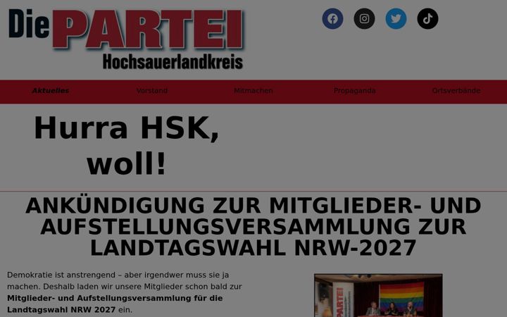 Screenshot of die-partei-hsk.de