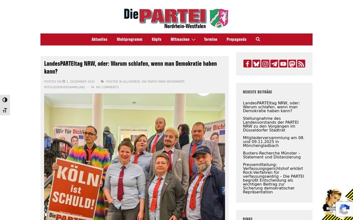 Screenshot of die-partei-nrw.de