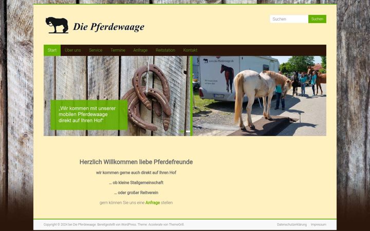 Képernyőkép: die-pferdewaage.de