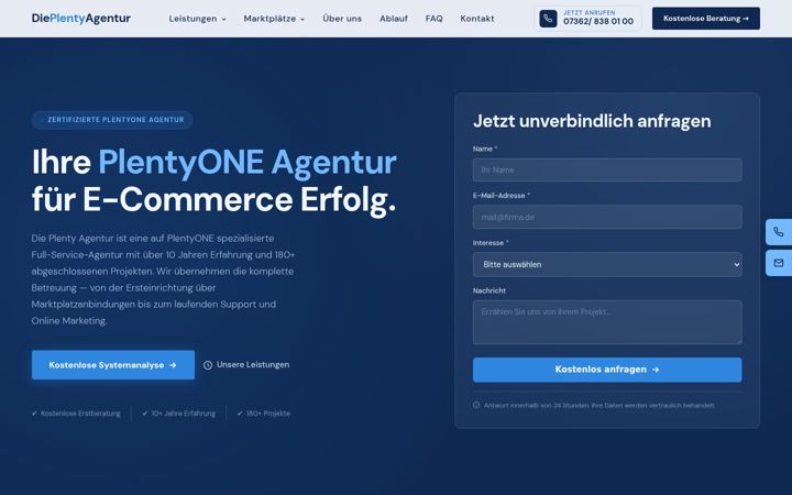Screenshot of die-plenty-agentur.de
